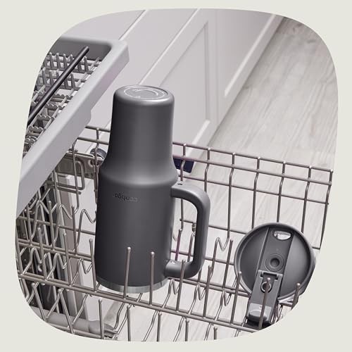 Darkstone handled tumbler with straw 1200 ml — photo 5