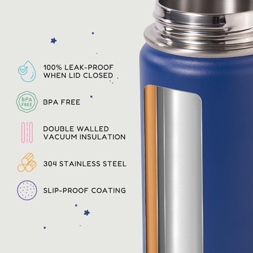 Blue 12 oz kids straw water bottle — photo 3