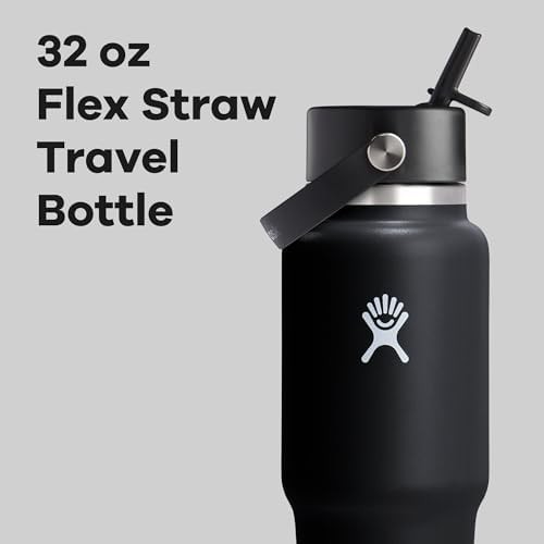 Black Travel Wide Mouth Straw Bottle 32 oz — photo 3