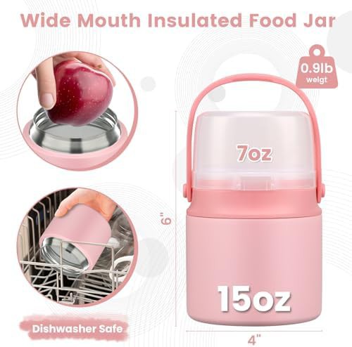 Kids soup thermos with snack container — photo 4