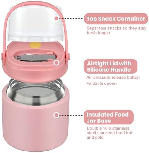 Kids soup thermos with snack container — photo 5