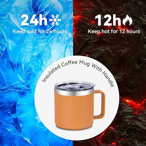 Orange insulated coffee mug 4 pack — photo 5