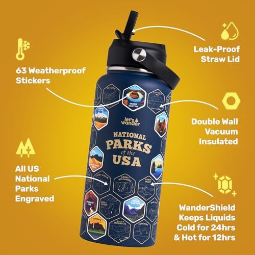 National parks water bottle bundle with stickers — photo 3