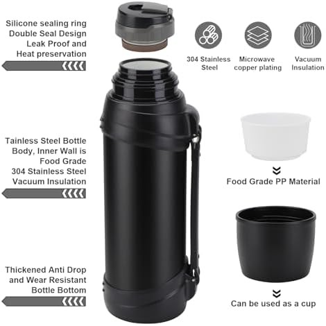 Large coffee thermos carafe with handle — photo 5