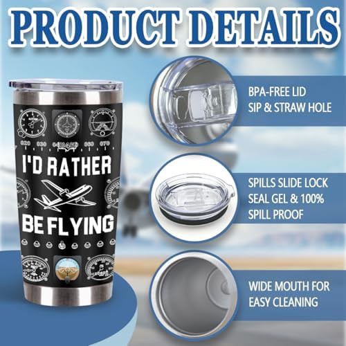 Aviation Themed Pilot Gift Tumbler 20 oz — photo 3