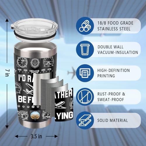Aviation Themed Pilot Gift Tumbler 20 oz — photo 4