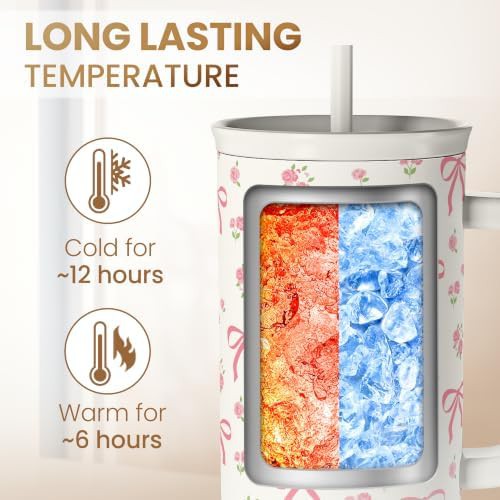Bow Design Insulated Tumbler with Handle 40 oz — photo 3