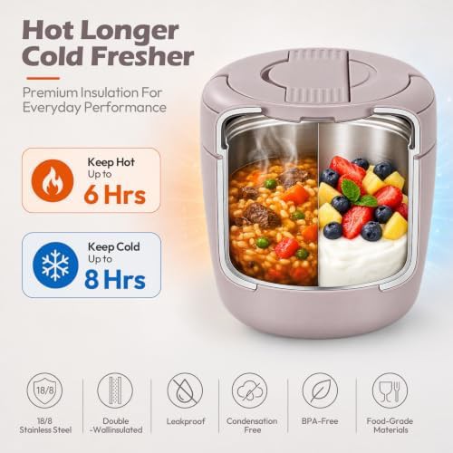 Purple 32oz Insulated Stainless Steel Food Jar — photo 4