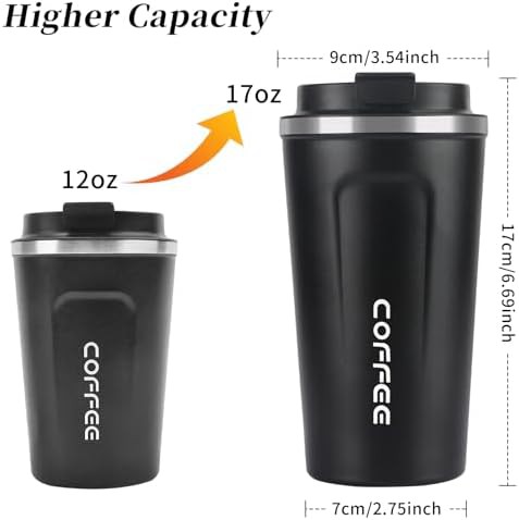 Black Leakproof 17 oz Stainless Steel Mug — photo 3