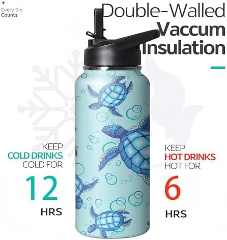 Sea turtle 32 oz ocean sports bottle — photo 3