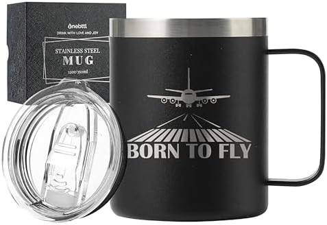 Pilot aviation laser logo coffee mug