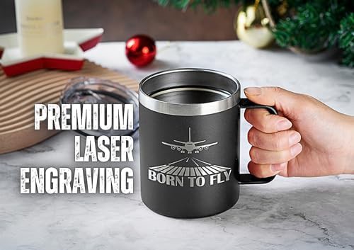 Pilot aviation laser logo coffee mug — photo 3