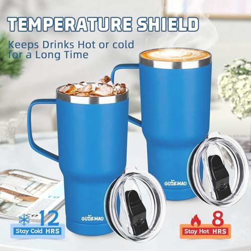Ceramic coated coffee mug in blue — photo 4