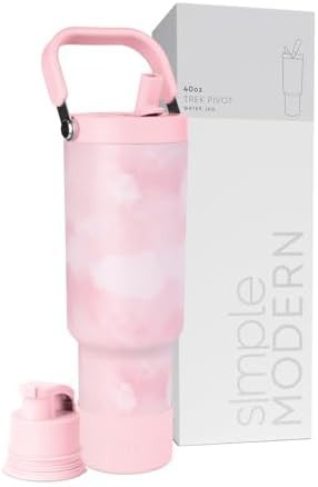 Tie dye pattern tumbler with handle 40 oz