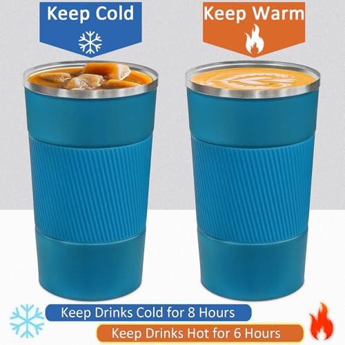 Black 12oz stainless steel travel mug — photo 5
