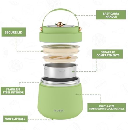 Insulated 40oz food jar with utensils — photo 3