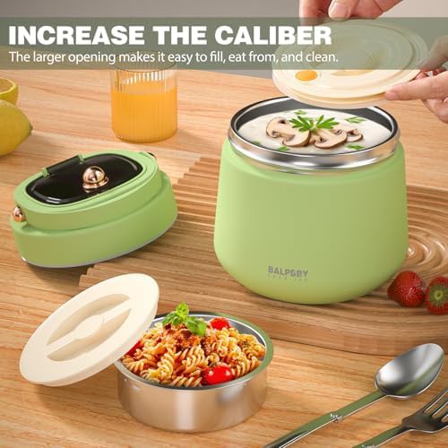 Insulated 40oz food jar with utensils — photo 4