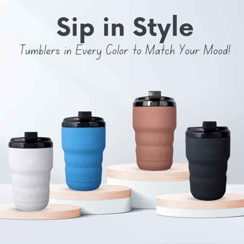 Brown stainless steel travel mug 12 oz — photo 5