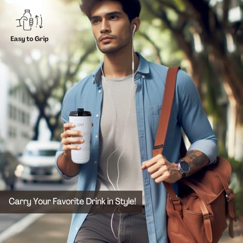 White stainless steel coffee tumbler 20 oz — photo 4