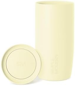 Yellow travel coffee mug with 360 lid 16 oz