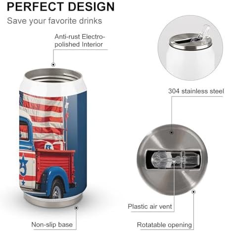 Patriotic trucks printed insulated cola tumbler — photo 4