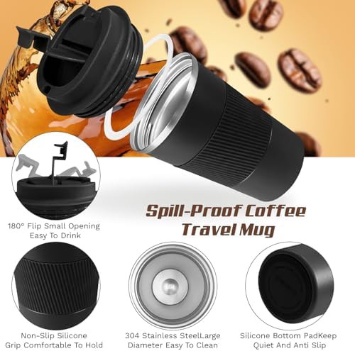 Stainless steel vacuum insulated travel mug 12 oz — photo 3