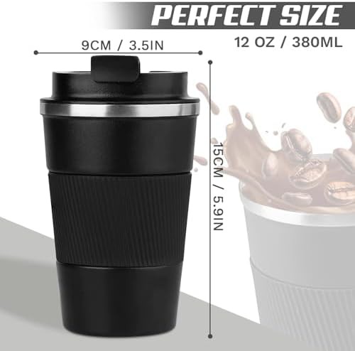 Stainless steel vacuum insulated travel mug 12 oz — photo 4