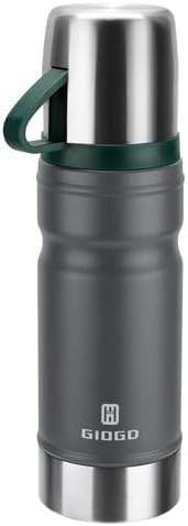 Dark grey stainless steel insulated bottle 23 oz