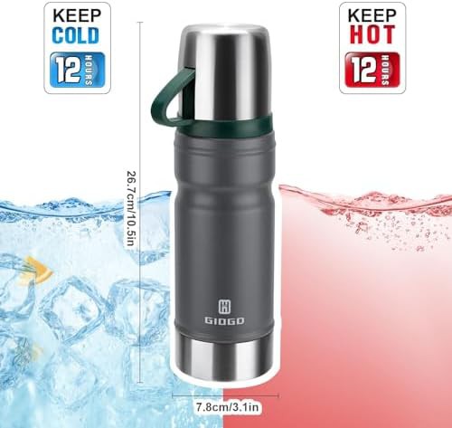 Dark grey stainless steel insulated bottle 23 oz — photo 4