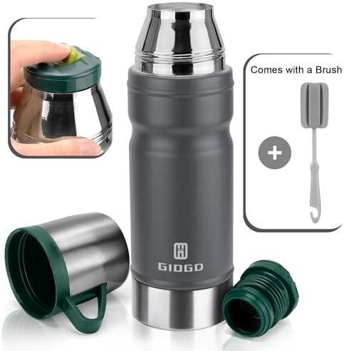 Dark grey stainless steel insulated bottle 23 oz — photo 5