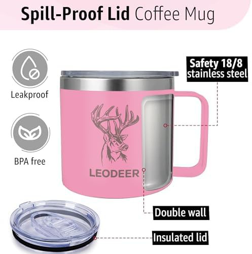 Black 14oz stainless steel coffee tumbler — photo 3