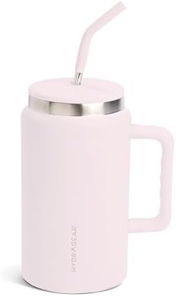 Pale flamingo 50 oz metal straw tumbler