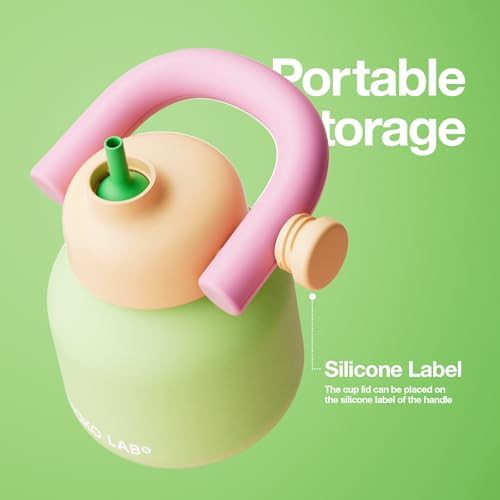 Green and Orange Vacuum Flask with Straw — photo 5