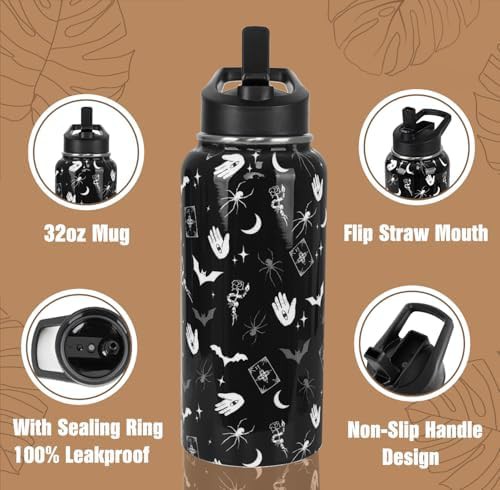 Gothic Bats Pattern Insulated Travel Tumbler — photo 4