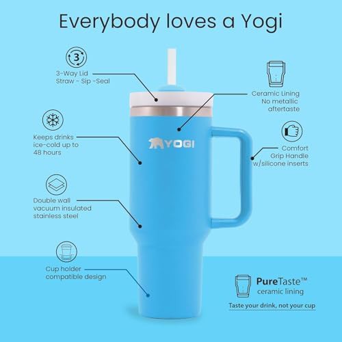 Ceramic Lined Tumbler with Handle and Straw — photo 4