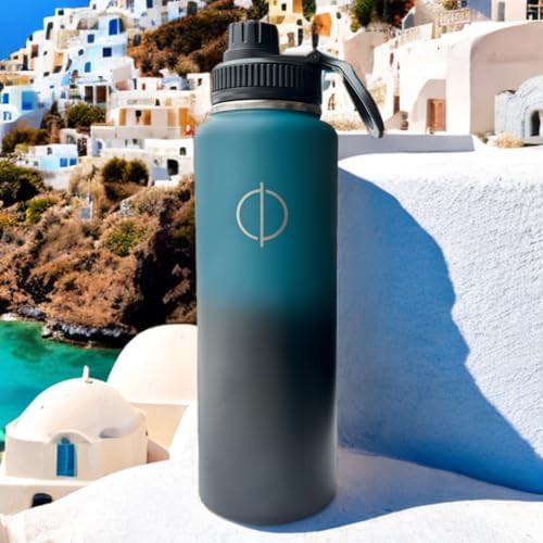 Aqua and black 32 oz insulated bottle — photo 4
