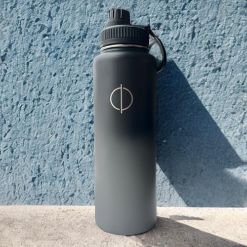 Aqua and black 32 oz insulated bottle — photo 5