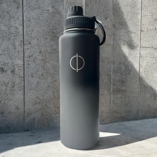 Black and grey 40 oz insulated bottle — photo 4