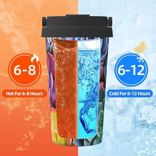 Colorful succulent print coffee tumbler 17oz — photo 5