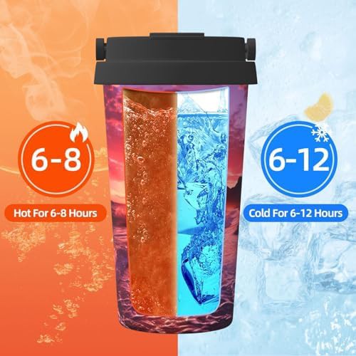 Beach sunset print coffee tumbler 17oz — photo 5