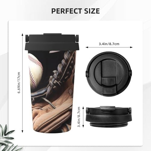 Baseball equipment print coffee tumbler 17oz — photo 3
