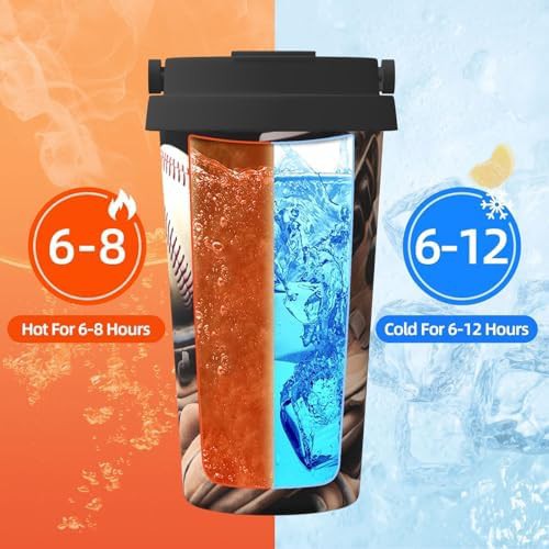 Baseball equipment print coffee tumbler 17oz — photo 5