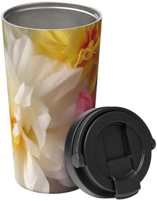 Artificial flower print coffee tumbler 17oz