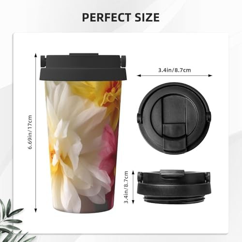 Artificial flower print coffee tumbler 17oz — photo 3