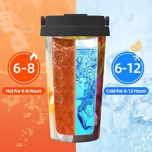 Artificial flower print coffee tumbler 17oz — photo 5