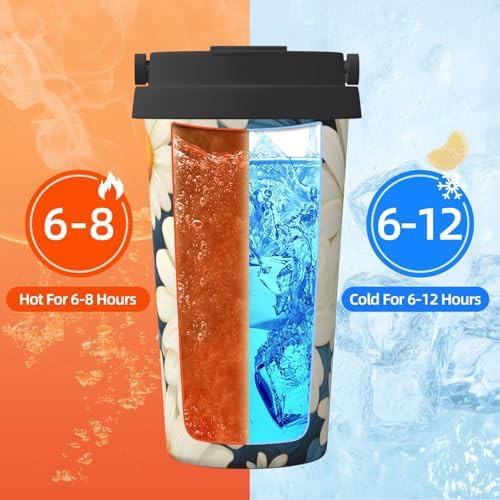 Daisy print coffee tumbler 17oz — photo 5