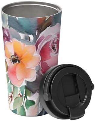 Watercolor floral corner bouquet tumbler 17oz