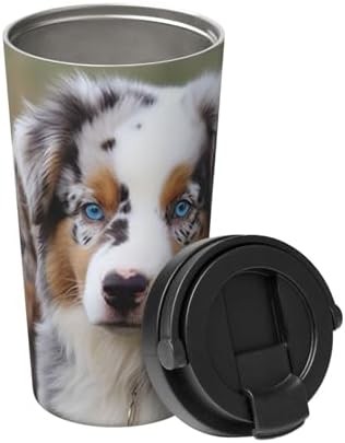 Australian shepherd print tumbler 17oz