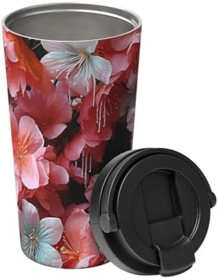 Garlands nice flowers print coffee tumbler 17oz