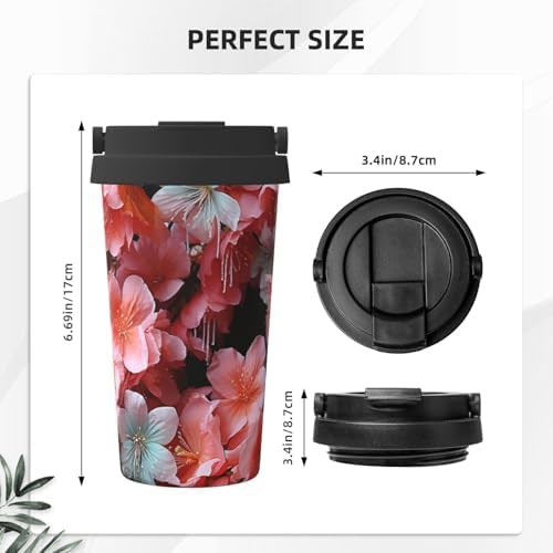 Garlands nice flowers print coffee tumbler 17oz — photo 3
